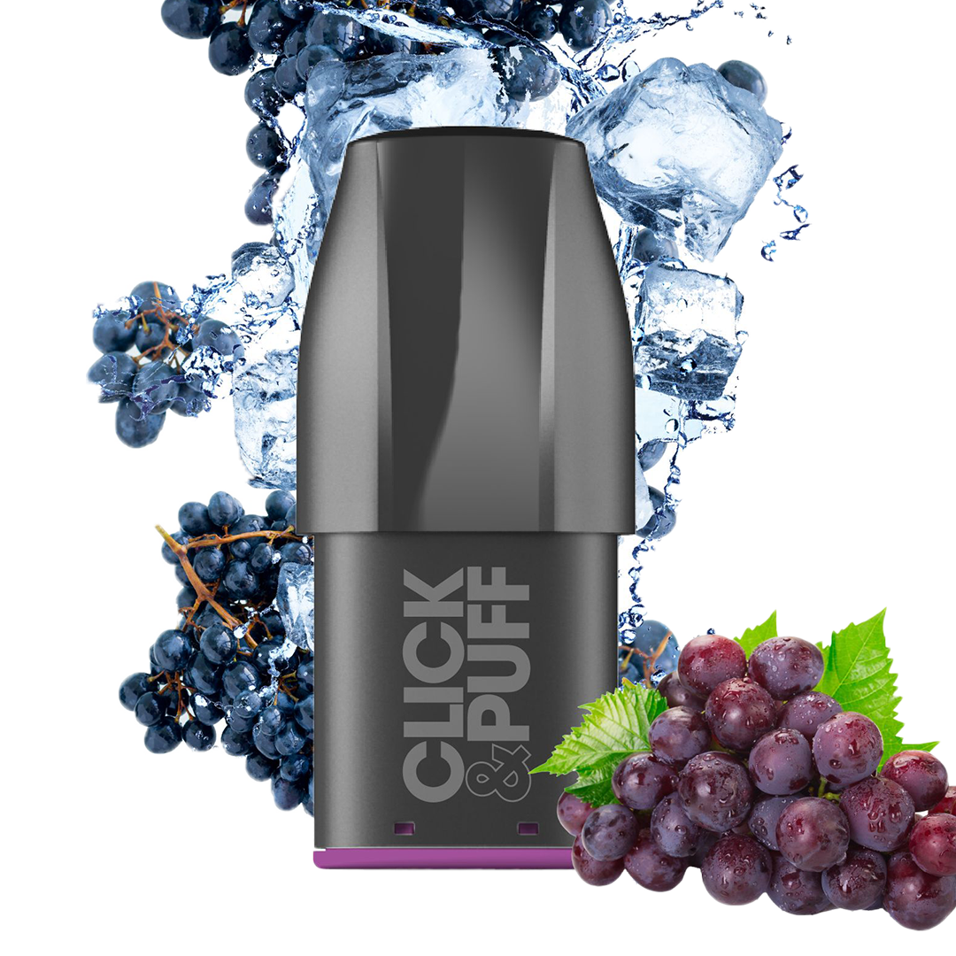 X-Bar Click & Puff Pod - Raisin Glacée  Cartouches Pré-Remplies  xvape.ma Maroc.