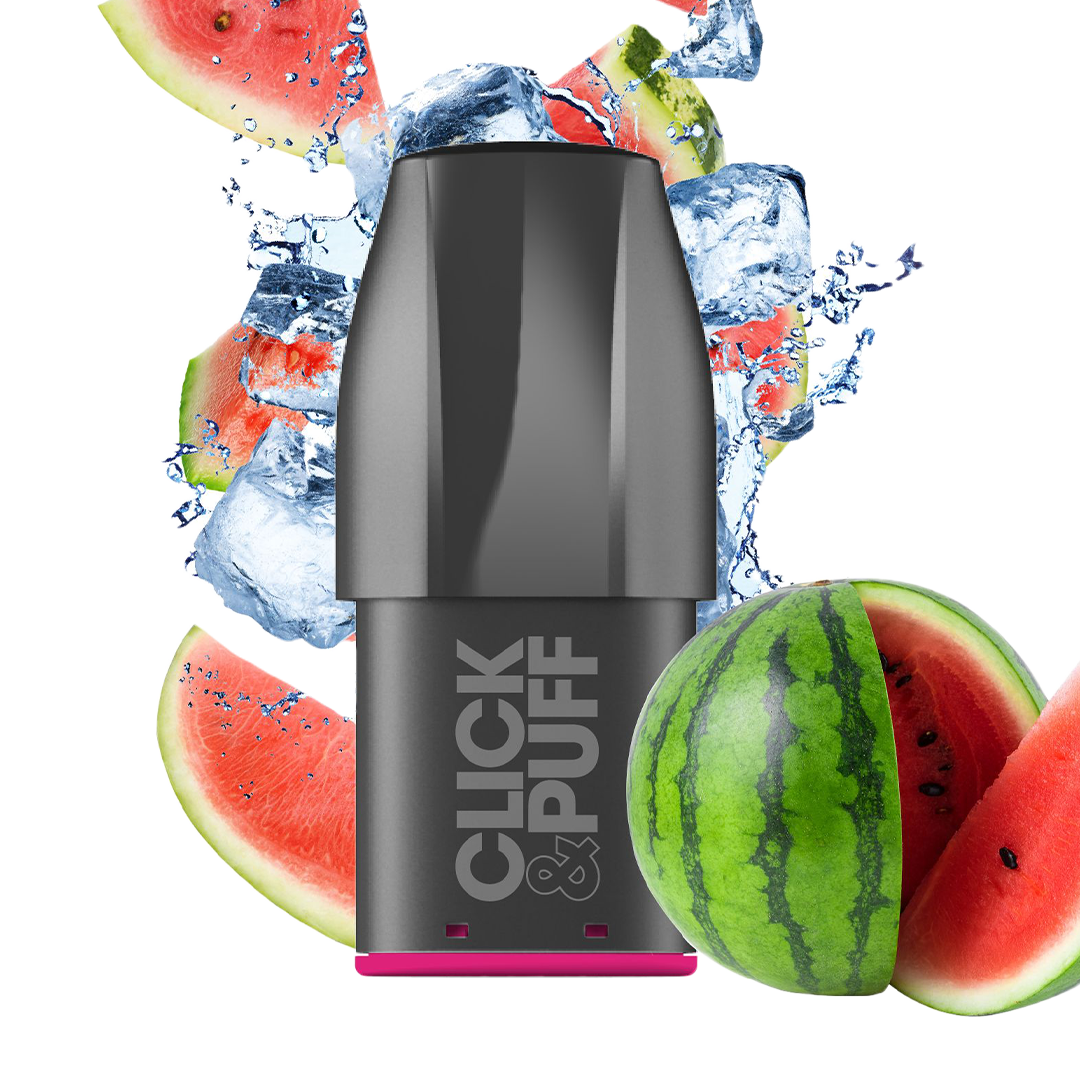 X-Bar Click & Puff Pod - Pastèque Glacée  Cartouches Pré-Remplies  xvape.ma Maroc.