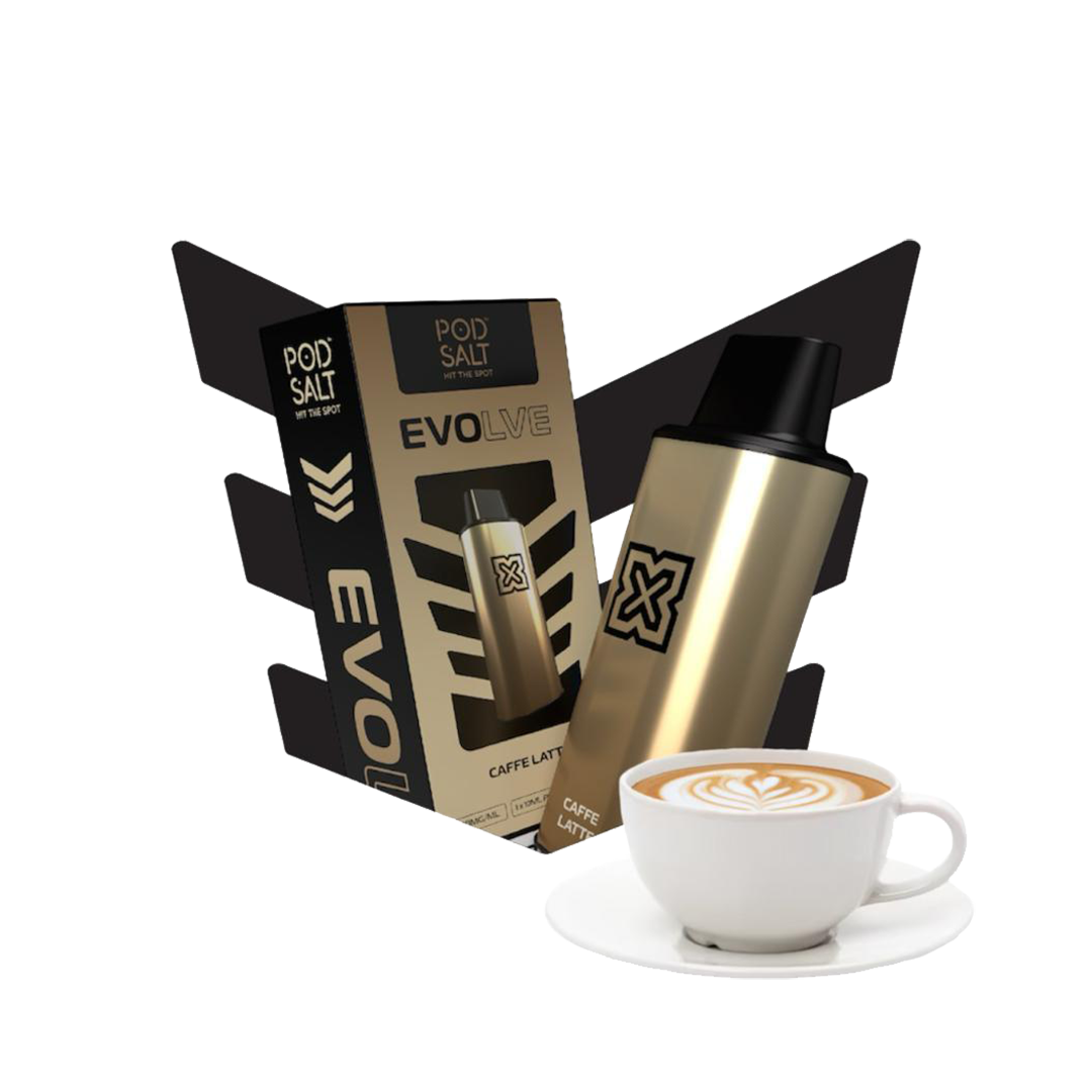 POD SALT -  EVOLVE POD 5000 Taffs - Nexus Caffe Latte  Cartouches Pré-Remplies  xvape.ma Maroc.
