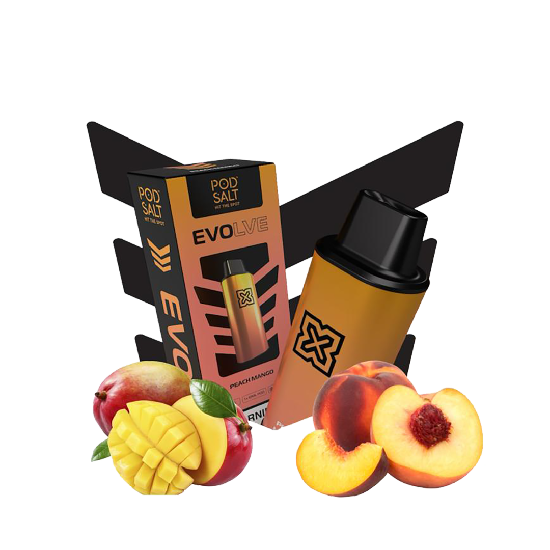 POD SALT - EVOLVE POD 5000 Taffs - Nexus Peach Mango  Cartouches Pré-Remplies  xvape.ma Maroc.