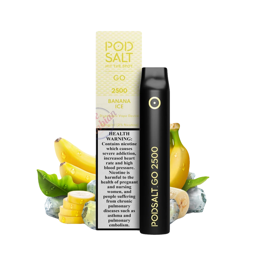 POD Salt 2500 puffs Banana Ice 5%  Jetable  xvape.ma Maroc.