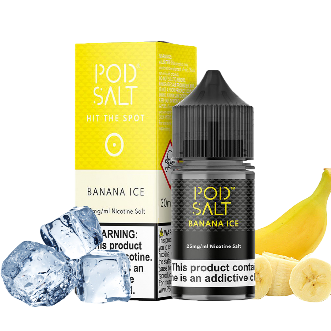 POD SALT Banana Ice 30ML  Salt Nicotine  xvape.ma Maroc.