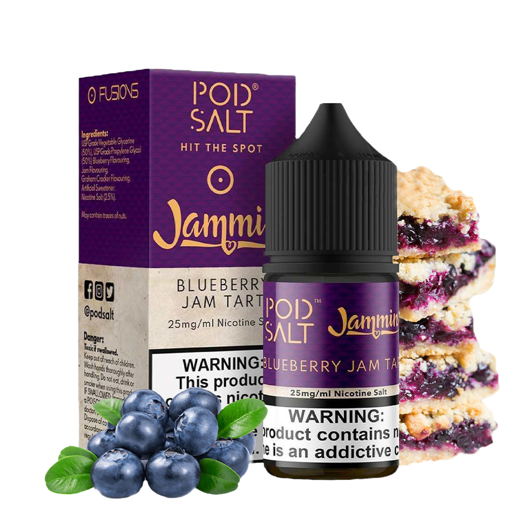 POD SALT Blueberry Jamtart 30ML  Salt Nicotine  xvape.ma Maroc.