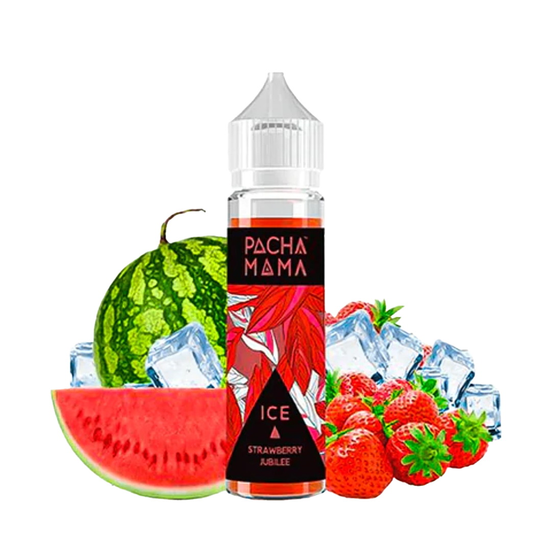 Pachamama Ice Strawberry Jubilee 60ml  E-liquide premium  xvape.ma Maroc.