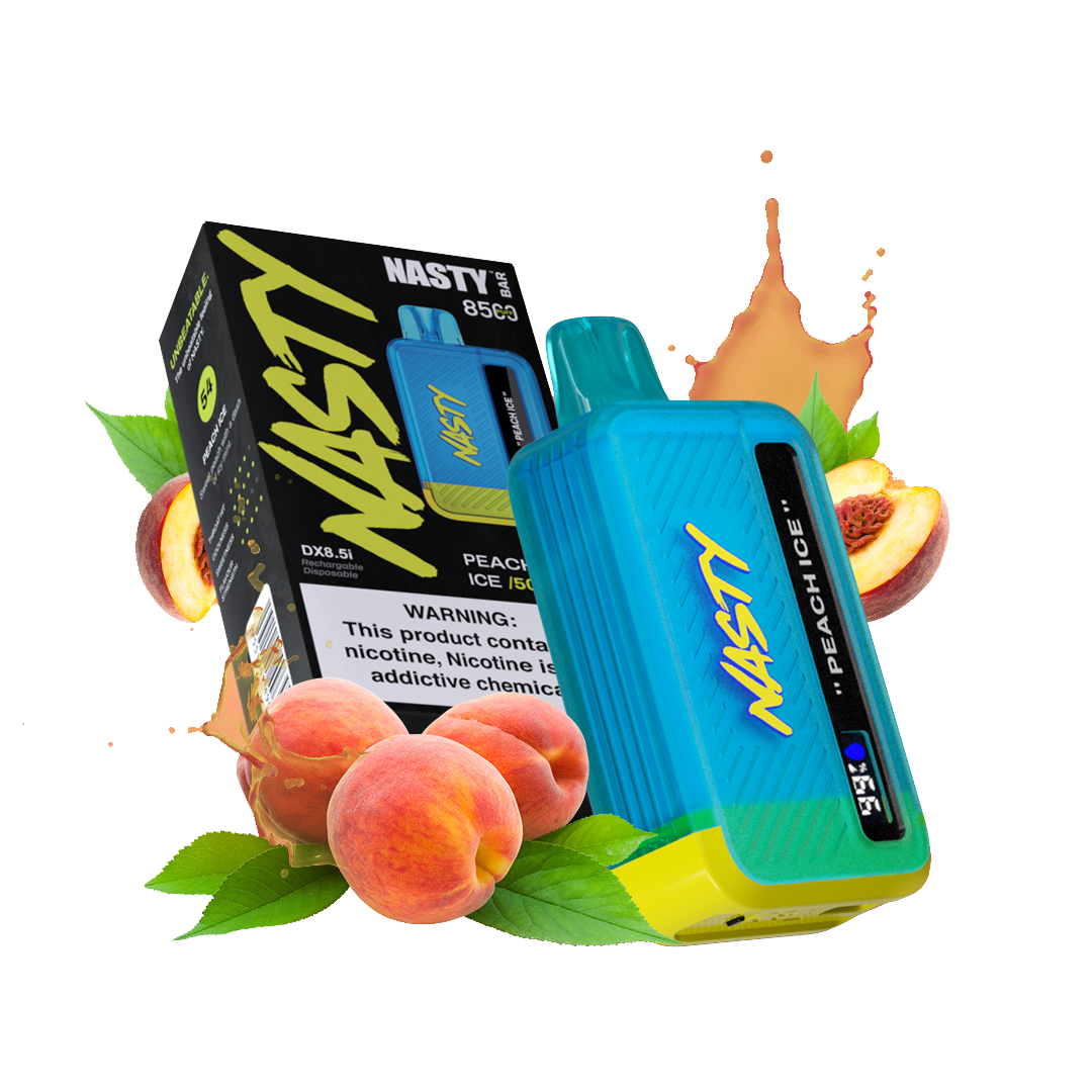 Nasty 8.5K - PEACH ICE 8500 puffs 2% / 5% Jetable xvape.ma Maroc.