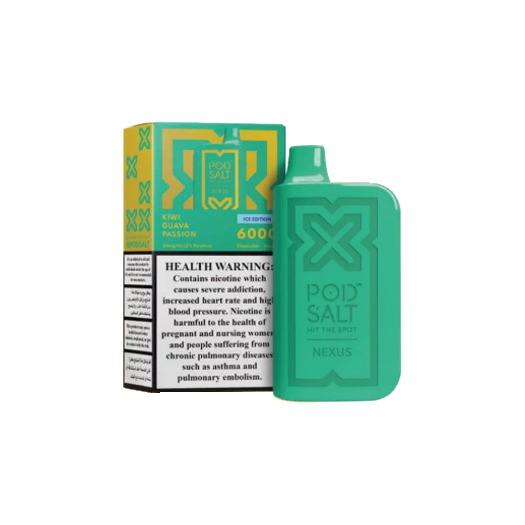Pod Salt Nexus 6000 - Kiwi Passion Guava 5% Jetable xvape.ma Maroc.