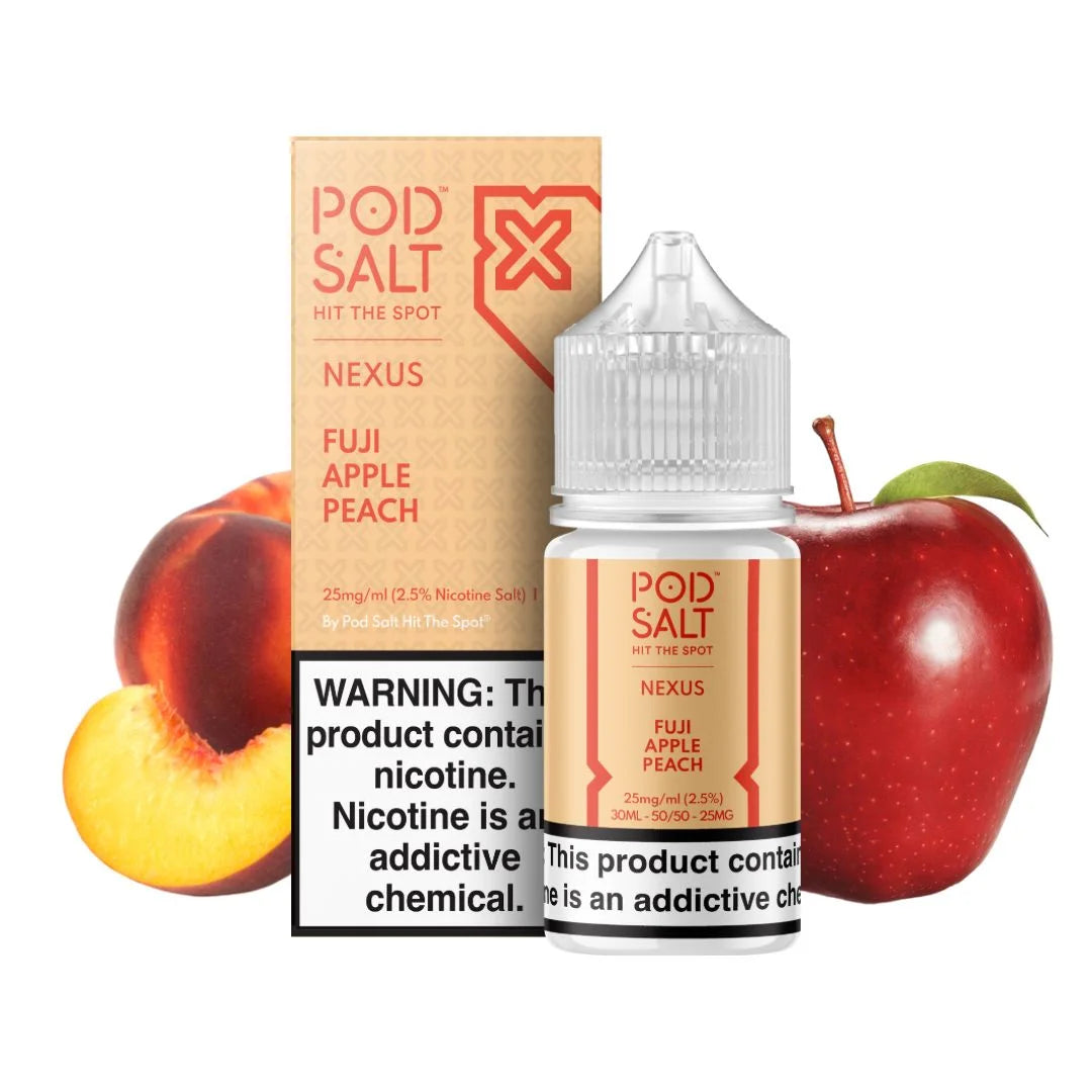 Pod Salt - Nexus Fuji Apple Peach 30ML xvape.ma Maroc.