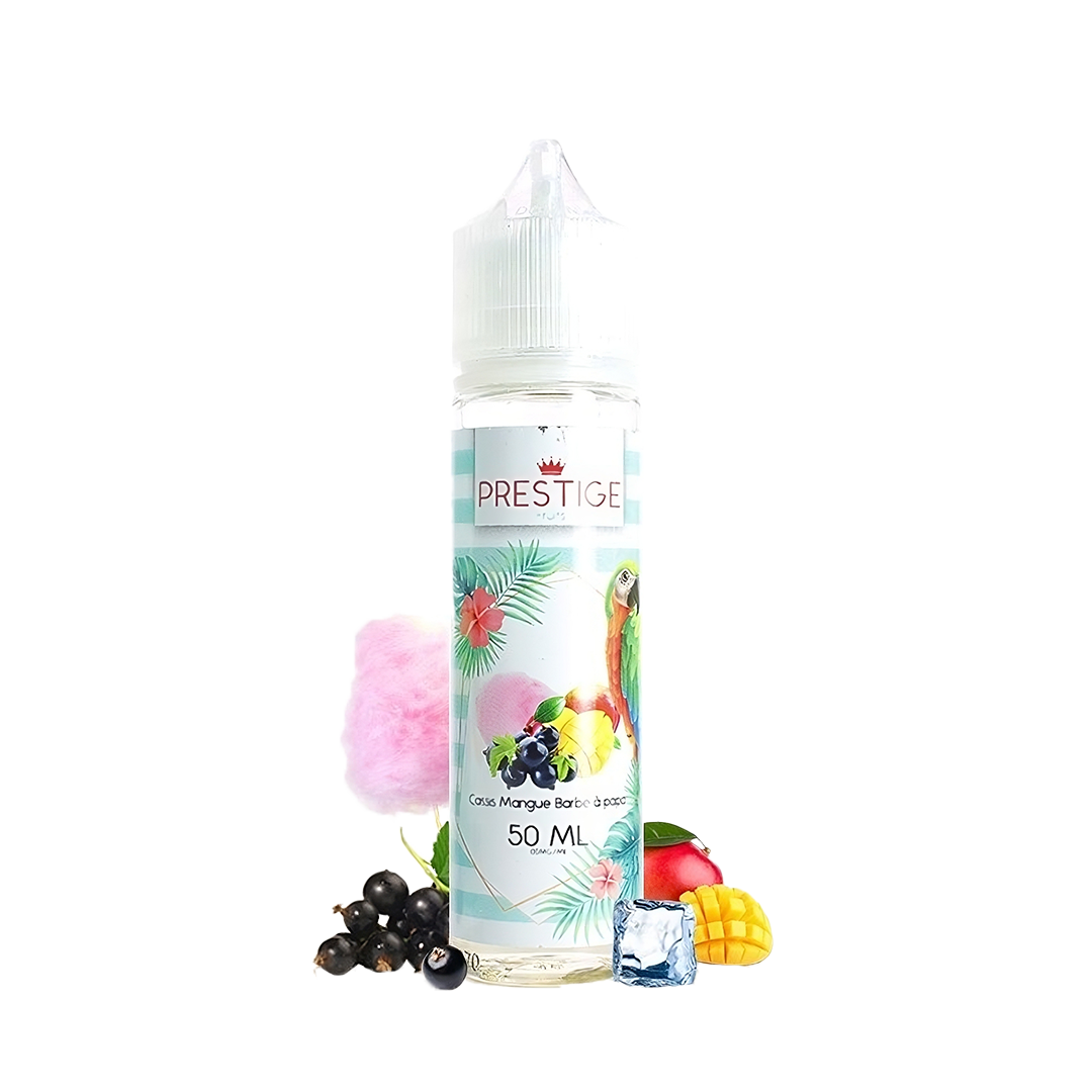 Prestige Fruits Cassis Mangue Barbe à Papa 60ml  E-liquide premium  xvape.ma Maroc.