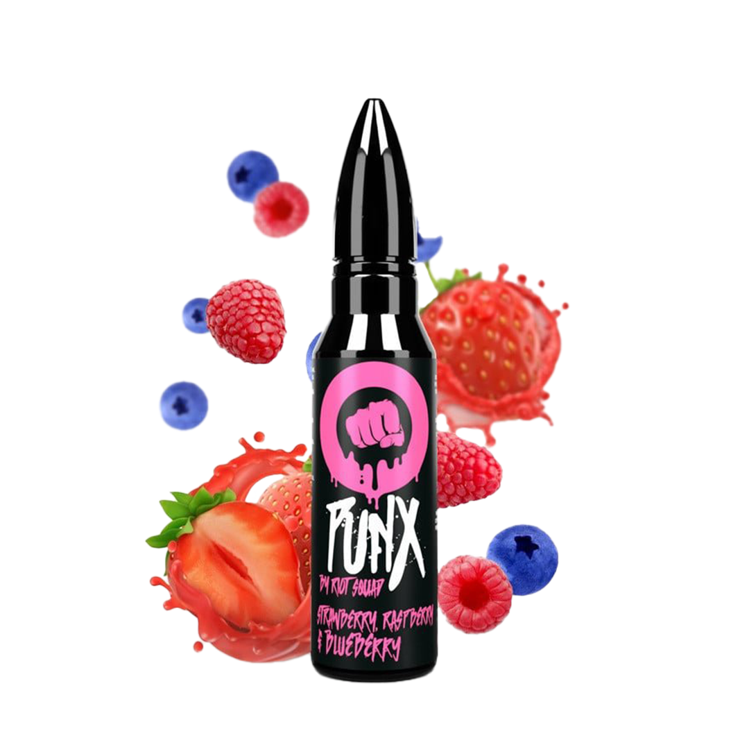 Punx Strawberry Raspberry & Blueberry 60ml E-liquide premium xvape.ma Maroc.