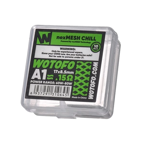 Résistances NexMesh Chill A1 0.15Ω (10pcs) - Wotofo
