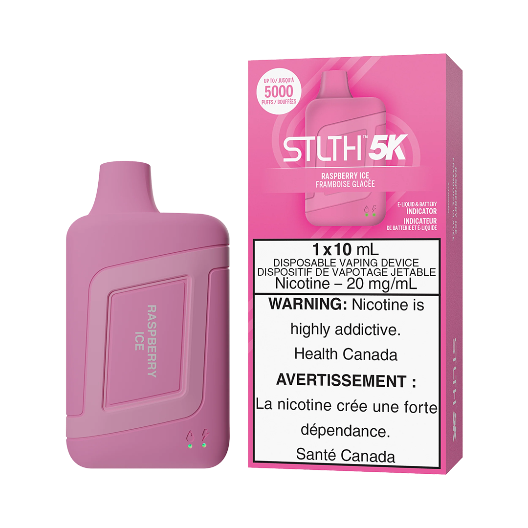 STLTH 5K - Raspberry Ice 5% Jetable xvape.ma Maroc.