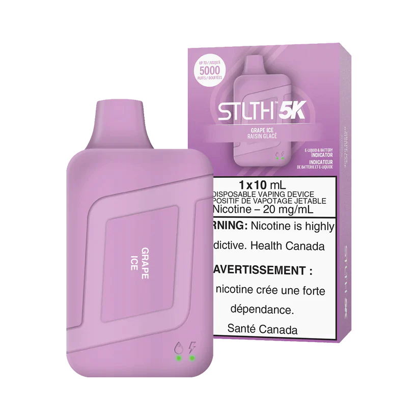 STLTH 5K - Grape Ice 5% Jetable xvape.ma Maroc.