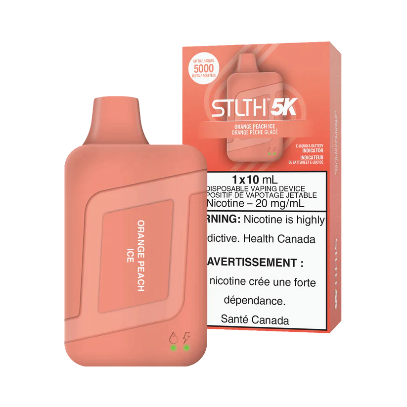 STLTH 5K - Orange Peach Ice 5% Jetable xvape.ma Maroc.