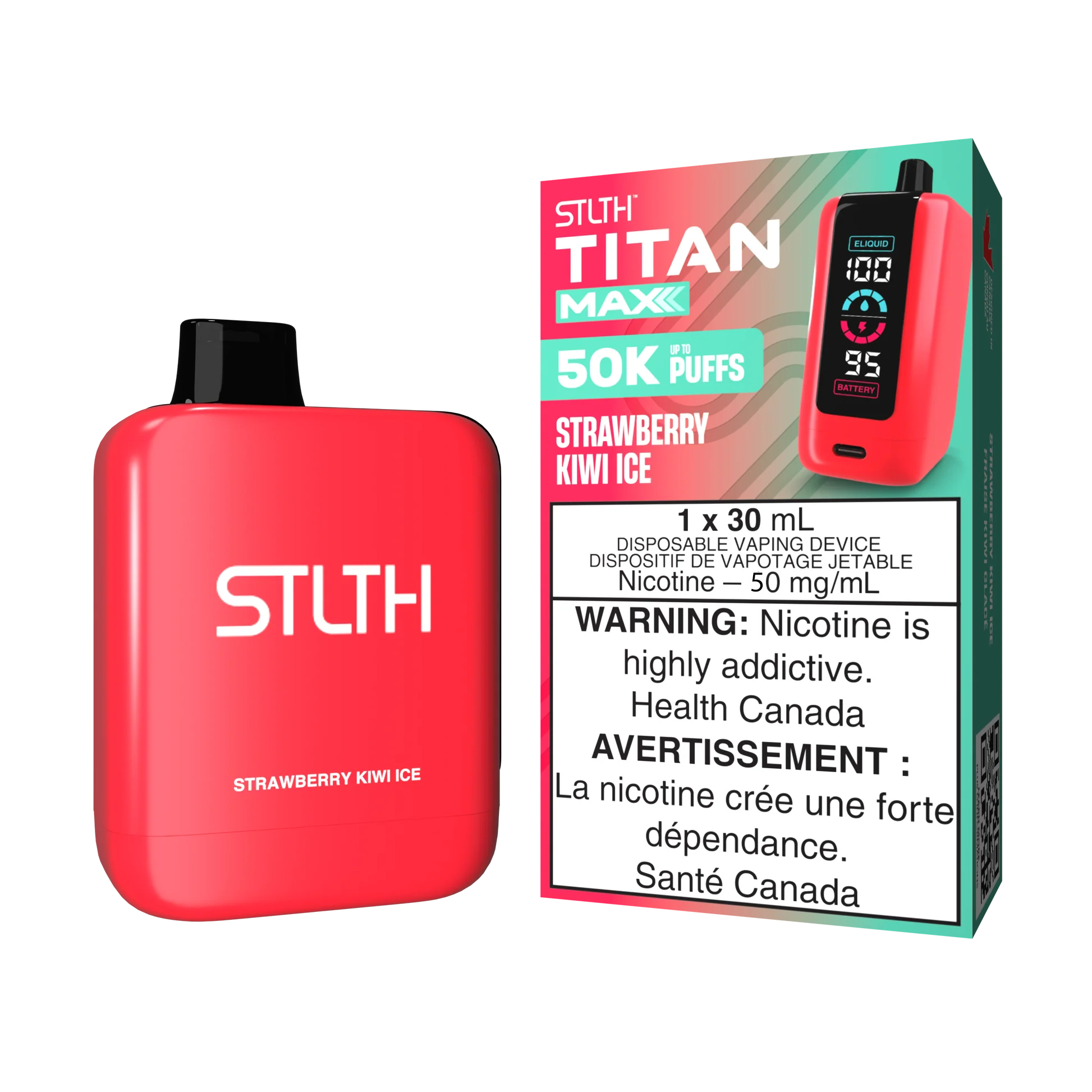 STLTH TITAN MAX 50K - Strawberry Kiwi Ice