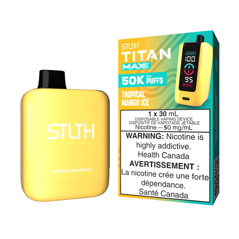 STLTH TITAN MAX 50K - Tropical Mango Ice - 5%  Jetable  xvape.ma Maroc.