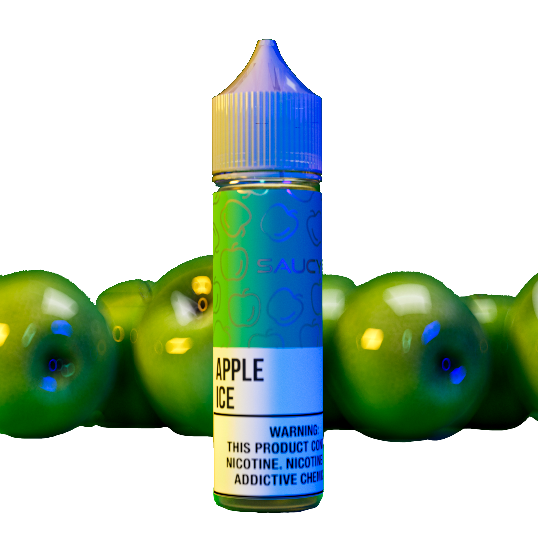 Saucy Apple Ice 60ml E-liquide premium xvape.ma Maroc.