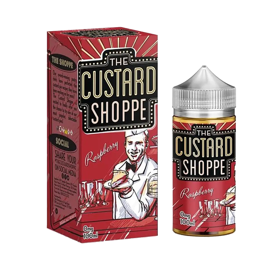 THE CUSTARD SHOPPE Raspberry 100ml  E-liquide premium  xvape.ma Maroc.