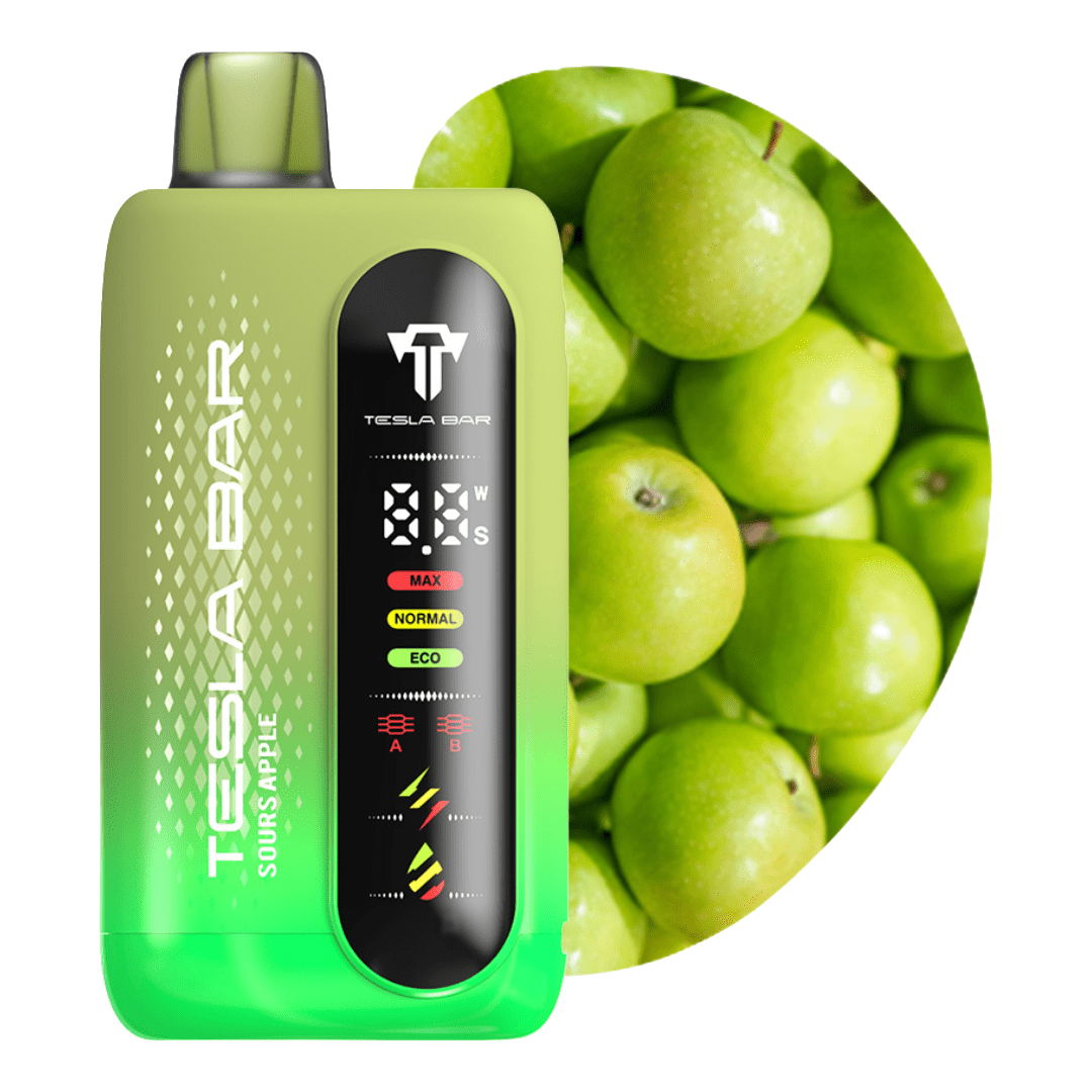 Tesla Bar 23K - Sour Apple - 5% Tesla Bar 23K - Sour Apple - 5%