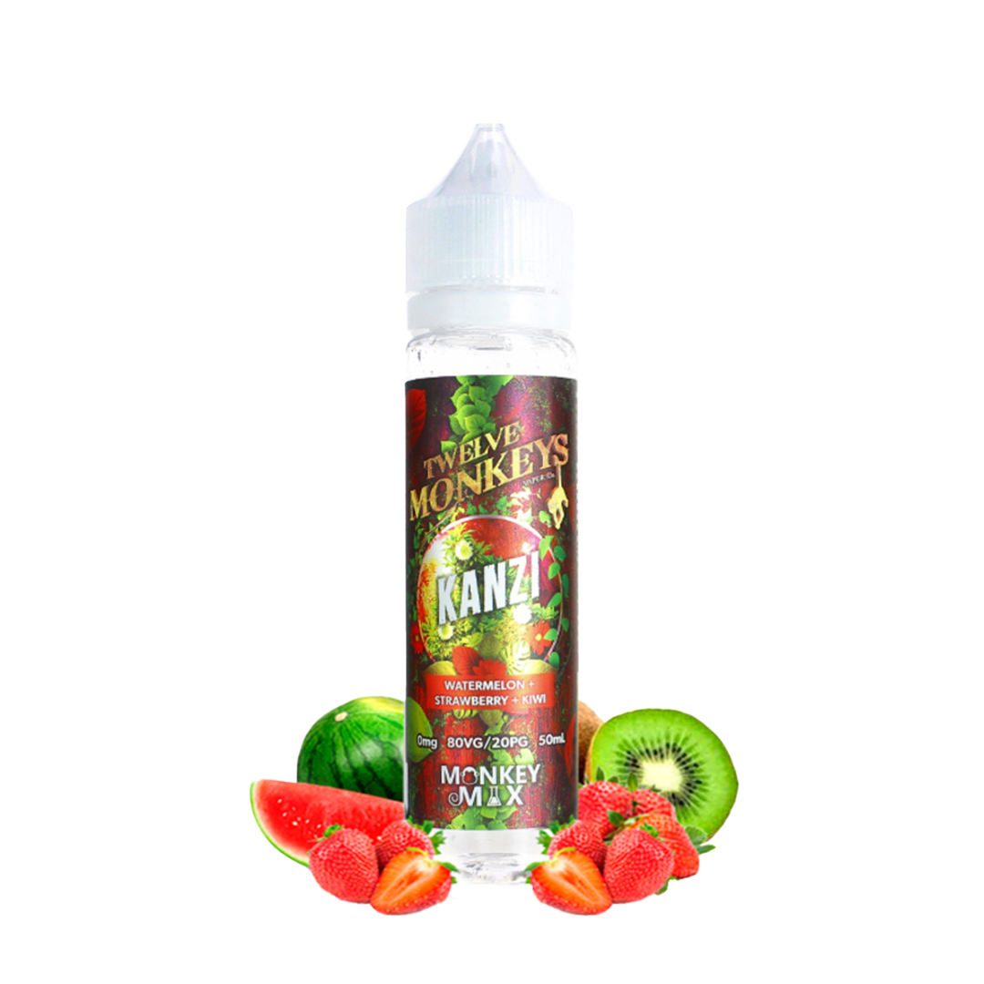 Twelve Monkeys Kanzi Monkey Mix 60 ml  E-liquide premium  xvape.ma Maroc.