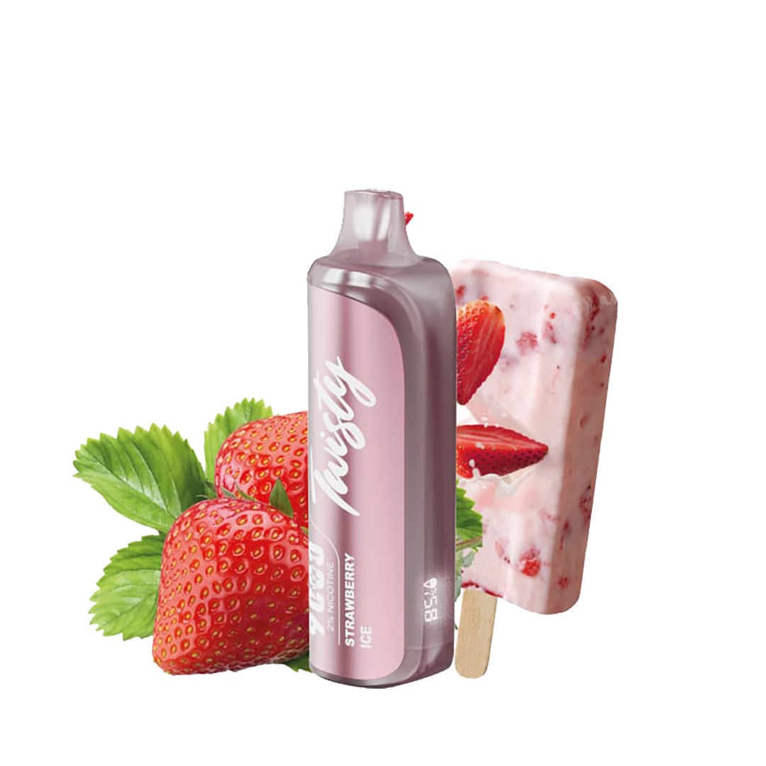 Twisty 9000 Puffs - Strawberry Ice - 2% / 5%  Jetable  xvape.ma Maroc.