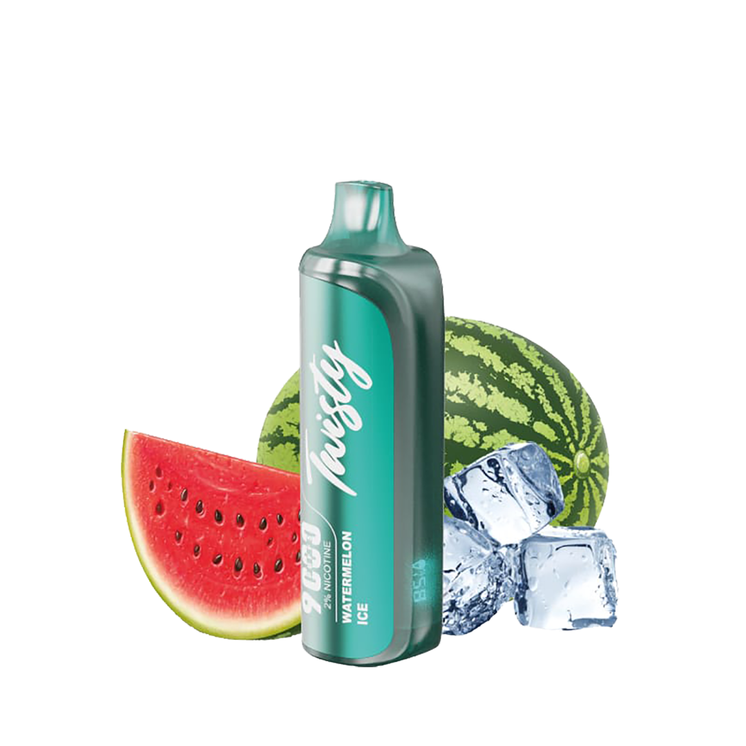 Twisty 9000 Puffs - Watermelon Ice  - 2% / 5%  Jetable  xvape.ma Maroc.
