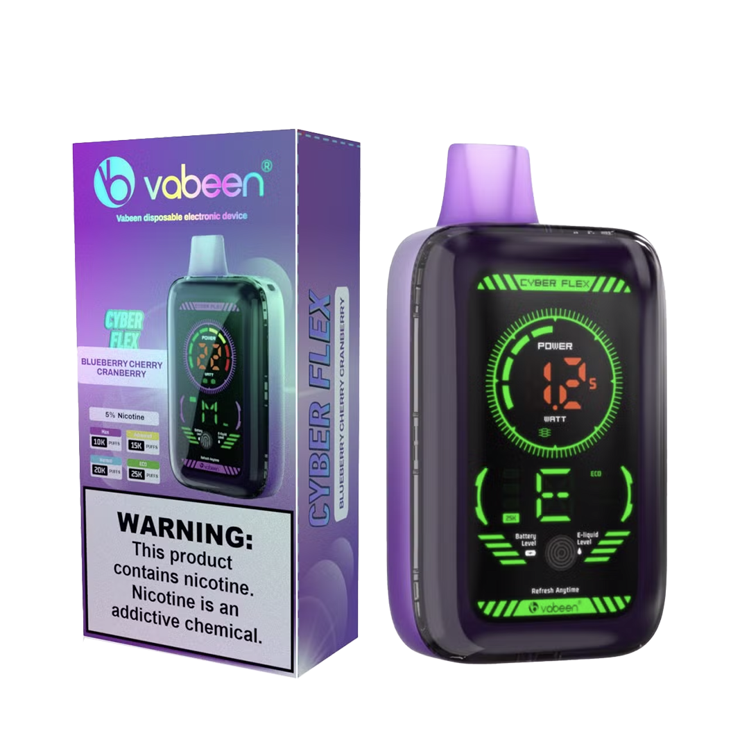 VABEEN Cyber Flex 25k - Blueberry Cherry Canbery - 5%  Jetable  xvape.ma Maroc.