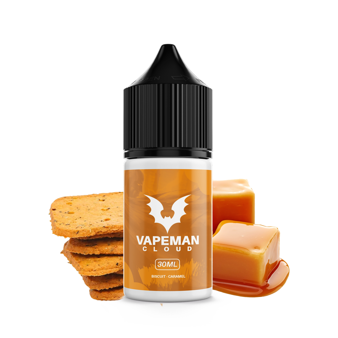 Vapemane Biscuit Caramel 30ml  E-liquide premium  xvape.ma Maroc.