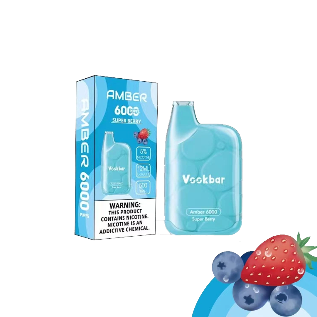 VOOKBAR Amber - Super Berry - 6000 Taffs 5%  Jetable  xvape.ma Maroc.