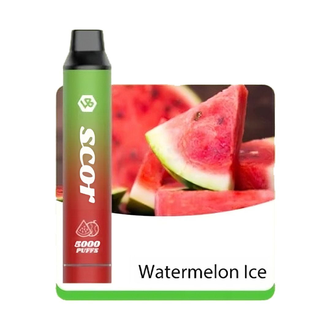 VOOKBAR SCOR - Watermelon Ice - 5000 Taffs 5%  Jetable  xvape.ma Maroc.