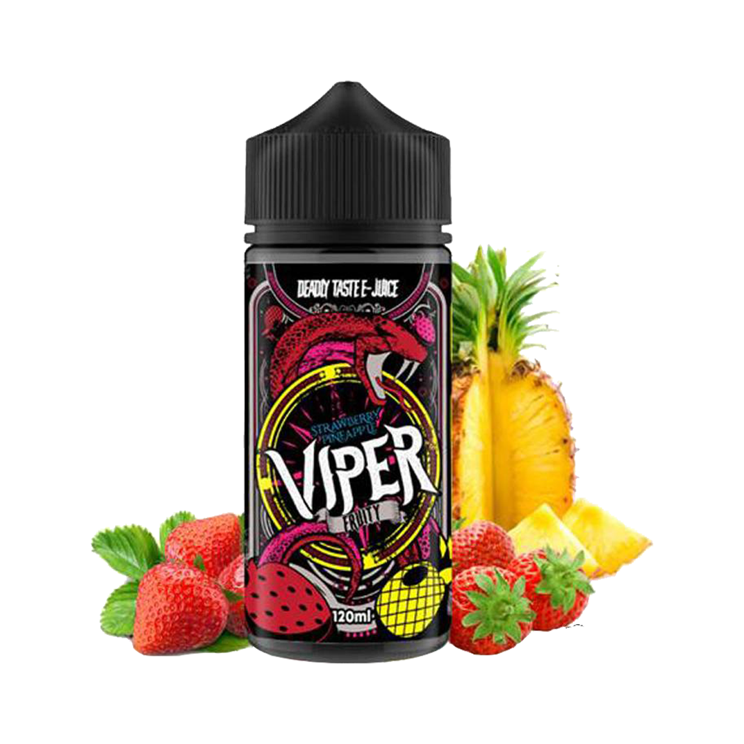 Viper Fruity Strawberry pineapple  120ml  E-liquide premium  xvape.ma Maroc.