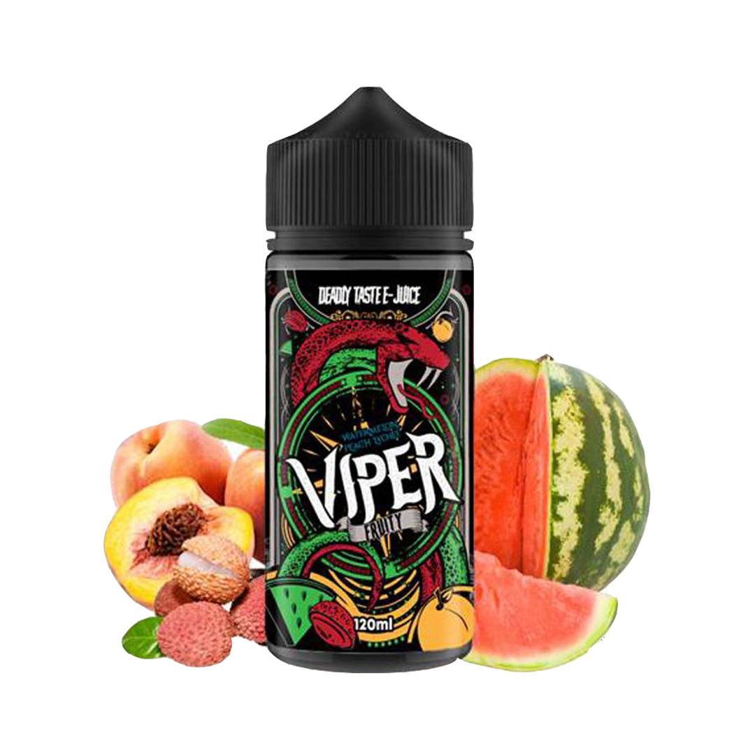 Viper Fruity Watermelon peach banana 120ml E-liquide premium xvape.ma Maroc.
