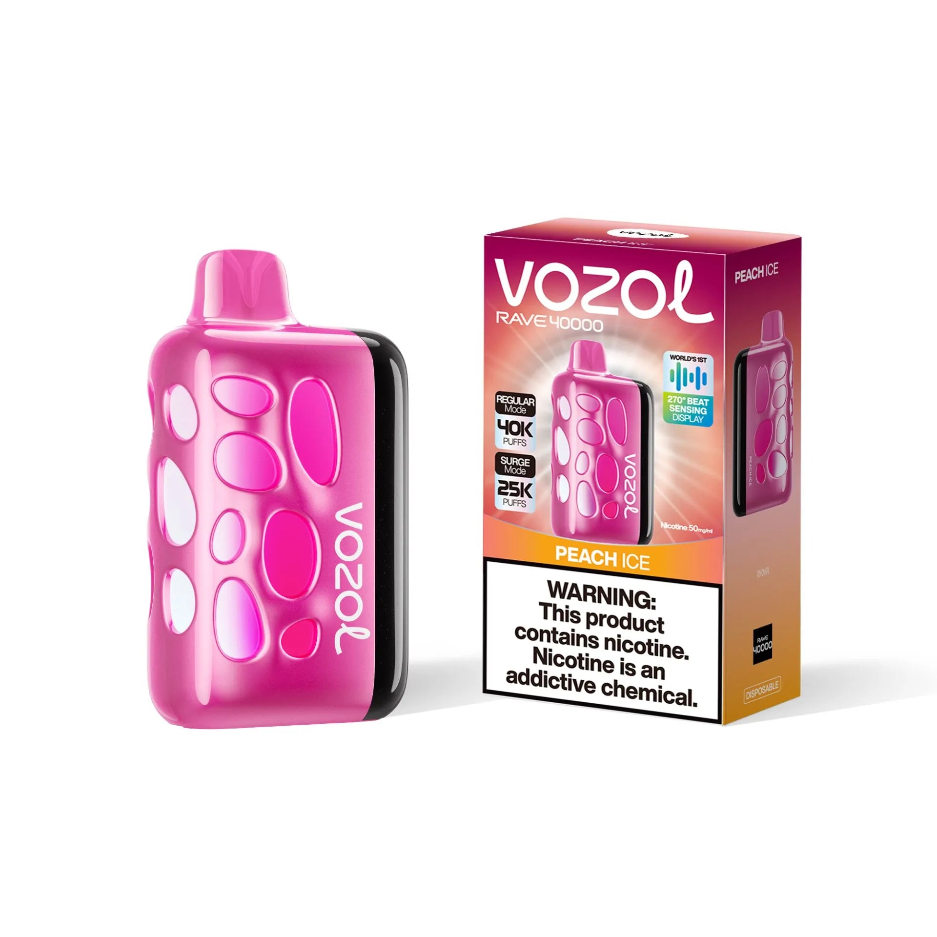 Vozol Rave 40K Puffs - Peach Ice - 5%