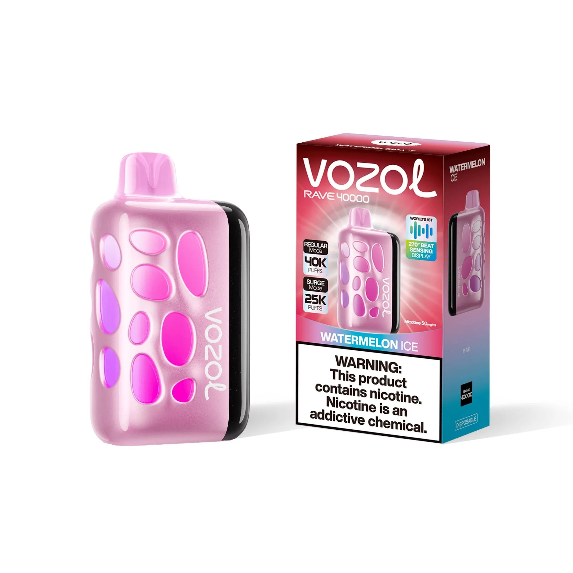 Vozol Rave 40K Puffs - Watermelon Ice - 5%