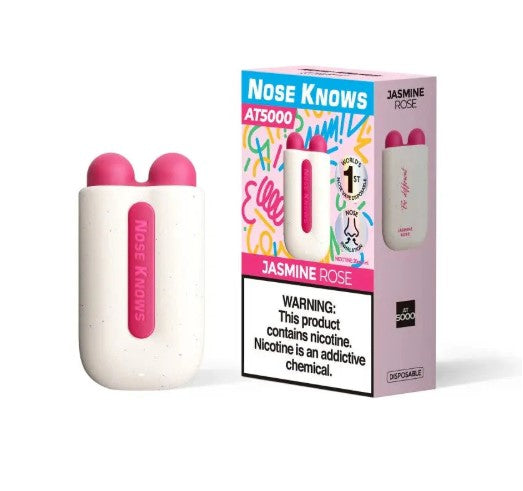 Vozol Nose Knows AT5000 - Jasmin Rose - 5K Puffs  Jetable  xvape.ma Maroc.