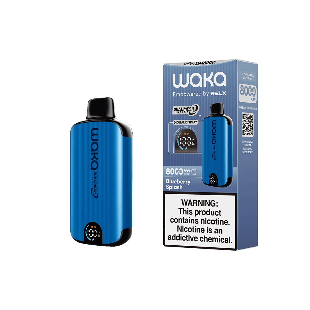 Waka - soPro DM8000i - Blueberry Splash 5% Jetable xvape.ma Maroc.