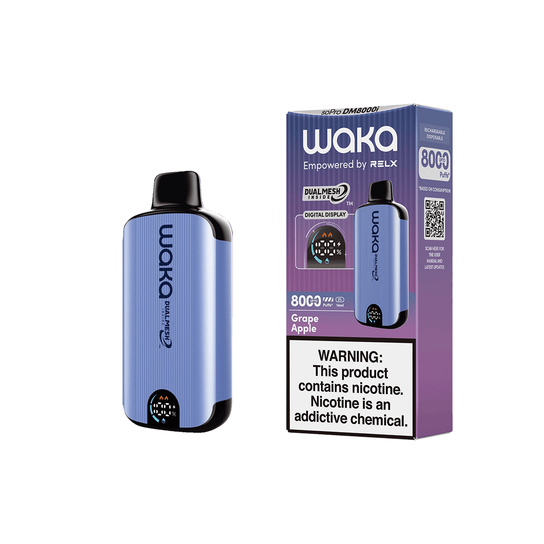 Waka - soPro DM8000i - Grape Apple 5% Jetable xvape.ma Maroc.