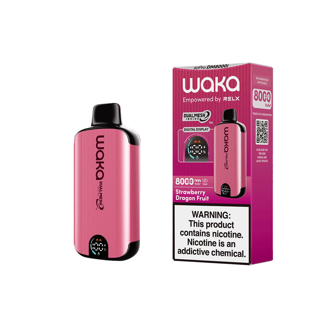 Waka - soPro DM8000i - Strawberry Dragon Fruit 5% Jetable xvape.ma Maroc.