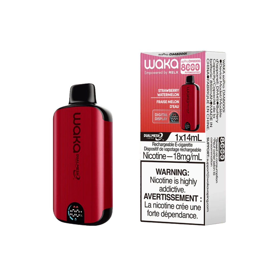 Waka - soPro DM8000i - Strawberry Watermelon 5% Jetable xvape.ma Maroc.