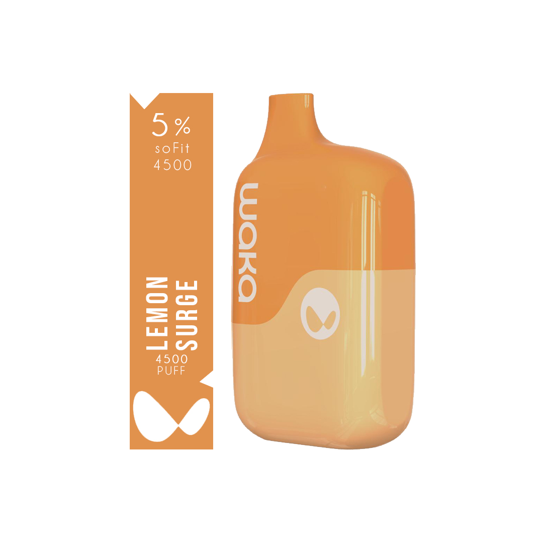 Waka - Lemon Surge - 4500 Taffs 5% Jetable xvape.ma Maroc.