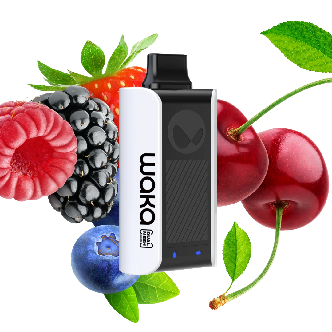 Waka - soPro 18000 - Cherry Berry 5% Jetable xvape.ma Maroc.