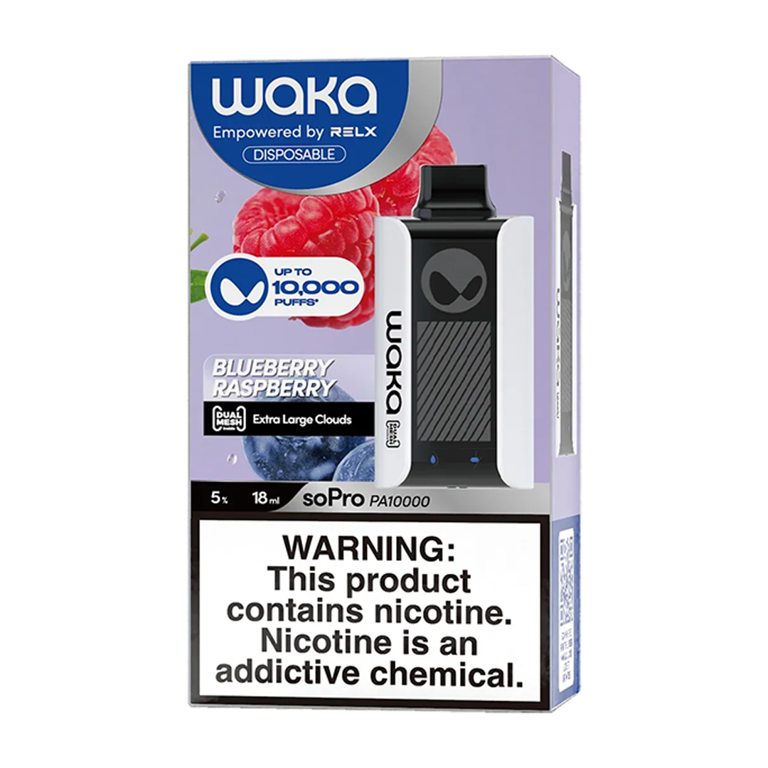 Waka 10K - Blueberry Raspberry 5% Jetable xvape.ma Maroc.