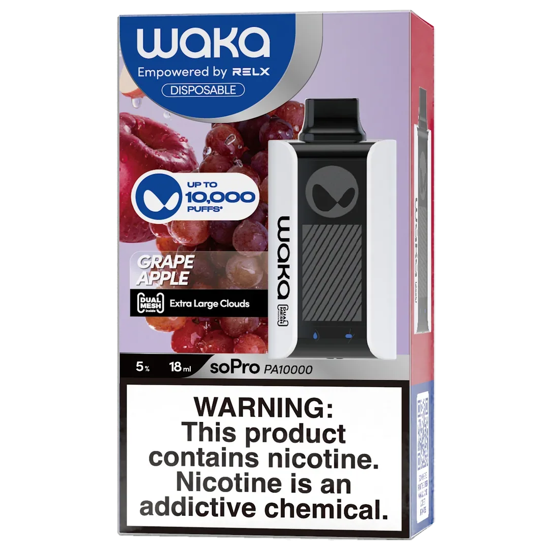 Waka 10K - Grape Apple 5% Jetable xvape.ma Maroc.