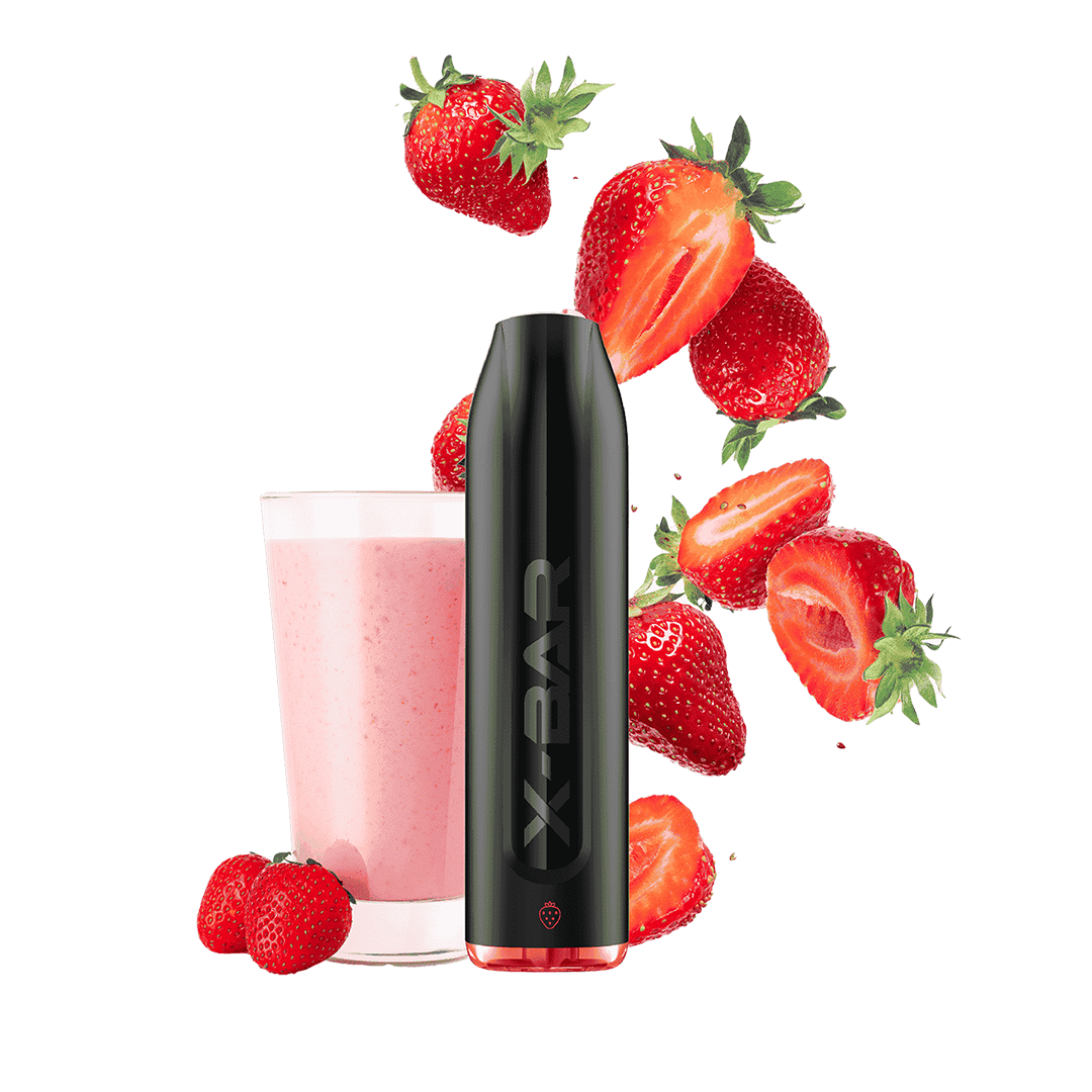 X-BAR PRO 1500 puffs - Strawberry Milkshake - 0% Jetable xvape.ma Maroc.