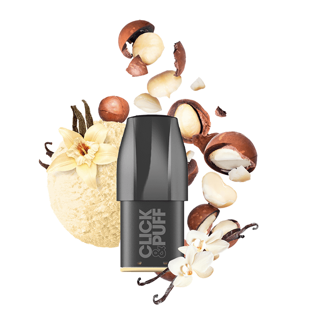 X-Bar Click & Puff Pod - Vanilla Macadamia  Cartouches Pré-Remplies  xvape.ma Maroc.