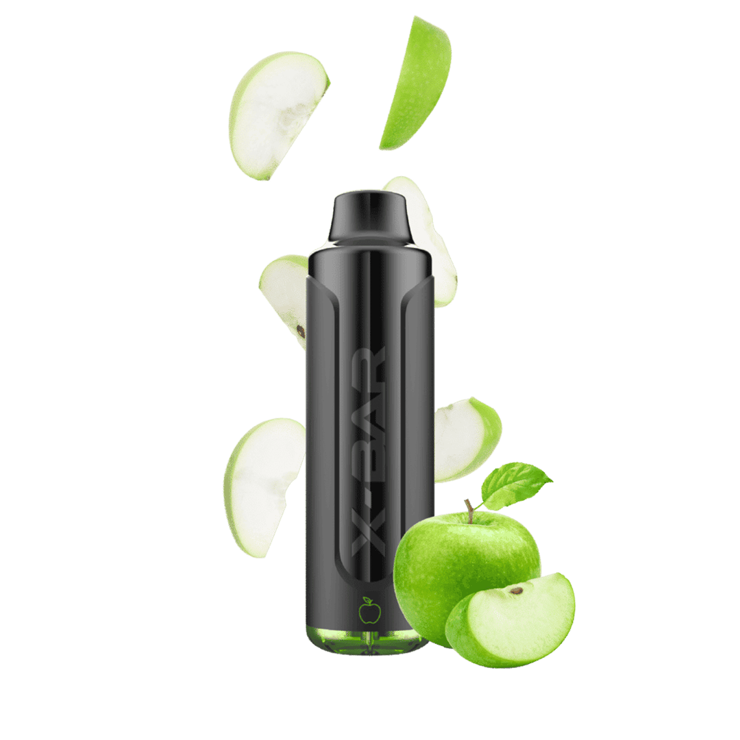 X-BAR MAX 6500 puffs - Green Apple - 0% / 5%  Jetable  xvape.ma Maroc.