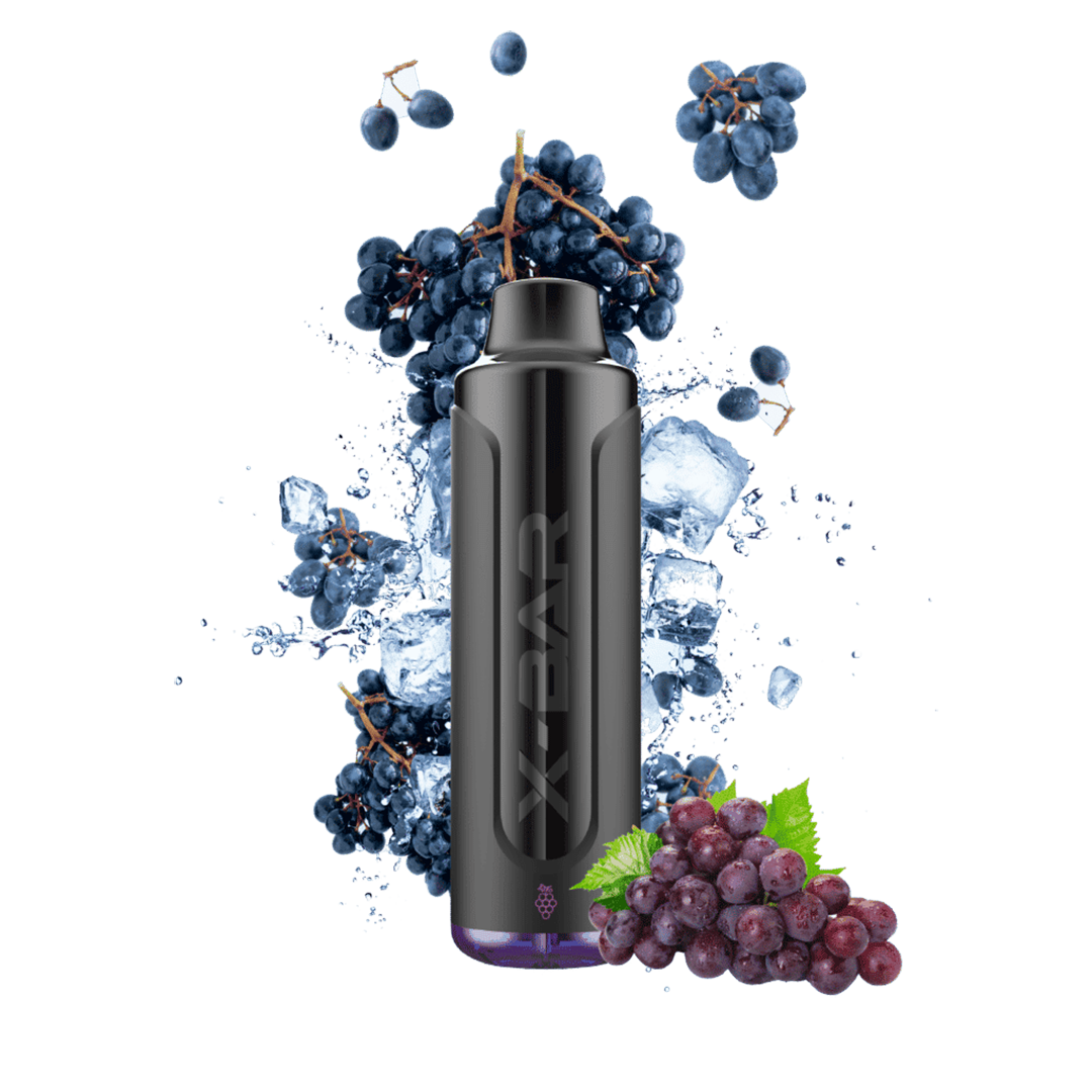 X-BAR MAX 6500 puffs - Ice Grape - 0% / 5% Jetable xvape.ma Maroc.