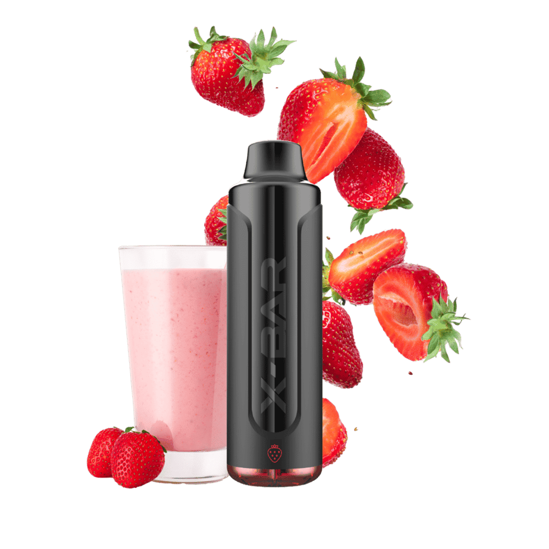 X-BAR MAX 6500 puffs - Strawberry Milkshake - 0% / 5%  Jetable  xvape.ma Maroc.