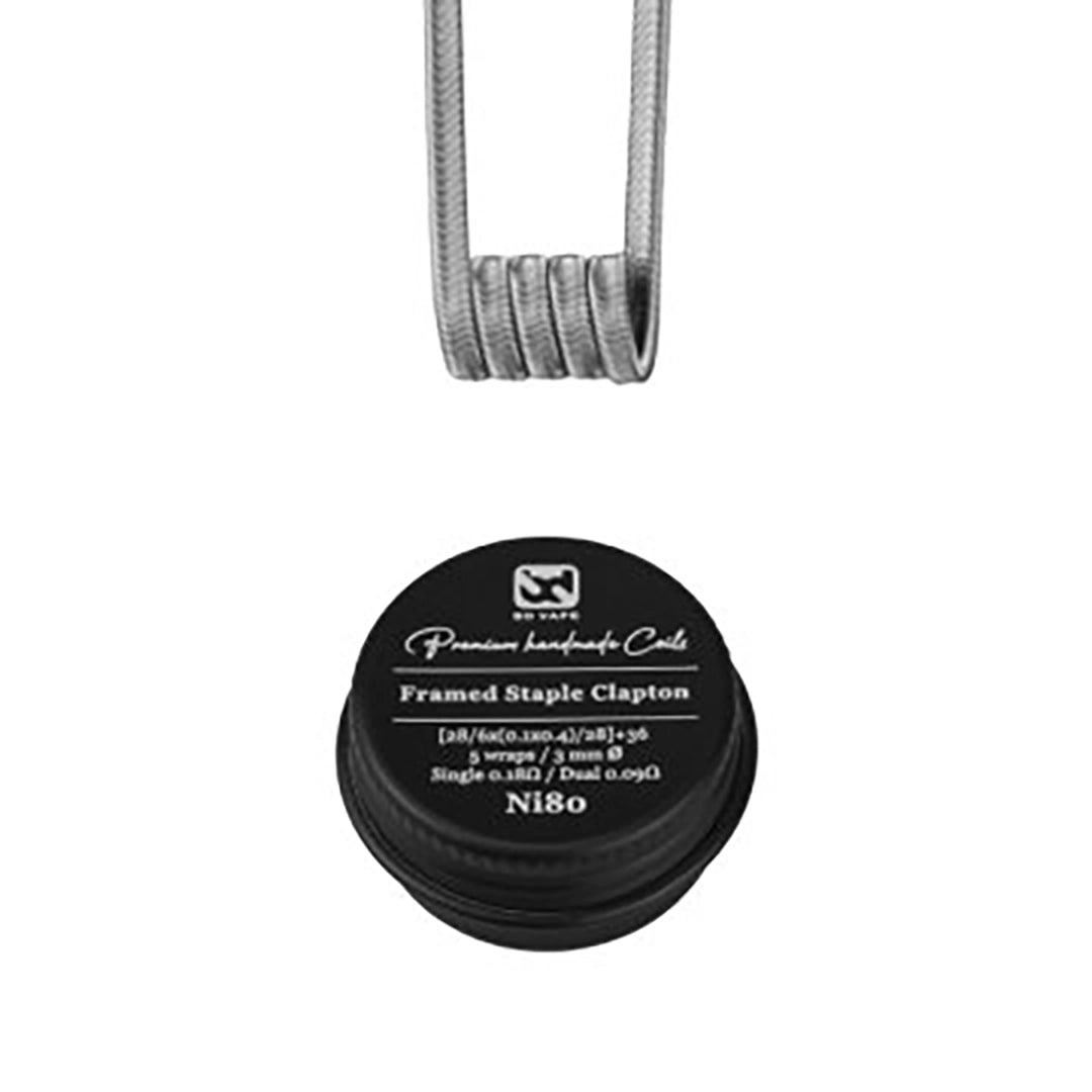 Framed Staple Clapton Ni80 0.18Ω Handmade (2pcs) - BD Vape Coil xvape.ma Maroc.