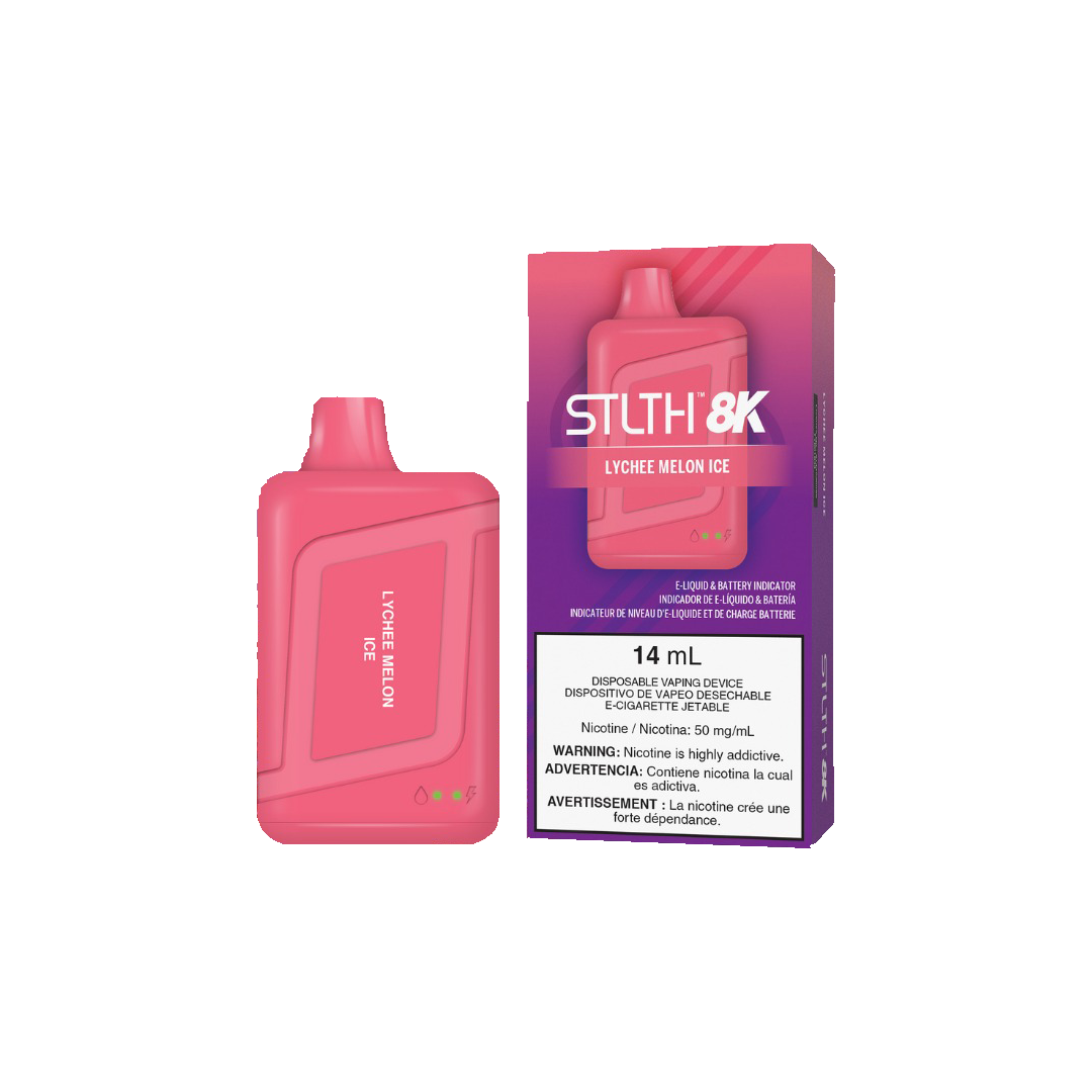 STLTH 8K - Lychee Melon Ice - 5% Jetable xvape.ma Maroc.
