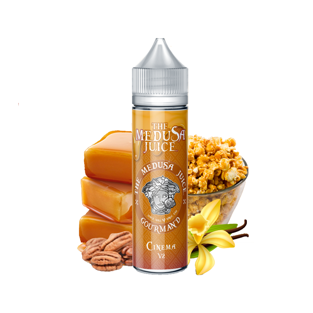 the Medusa Juice Gourmand Cinema V2 60ml  E-liquide premium  xvape.ma Maroc.